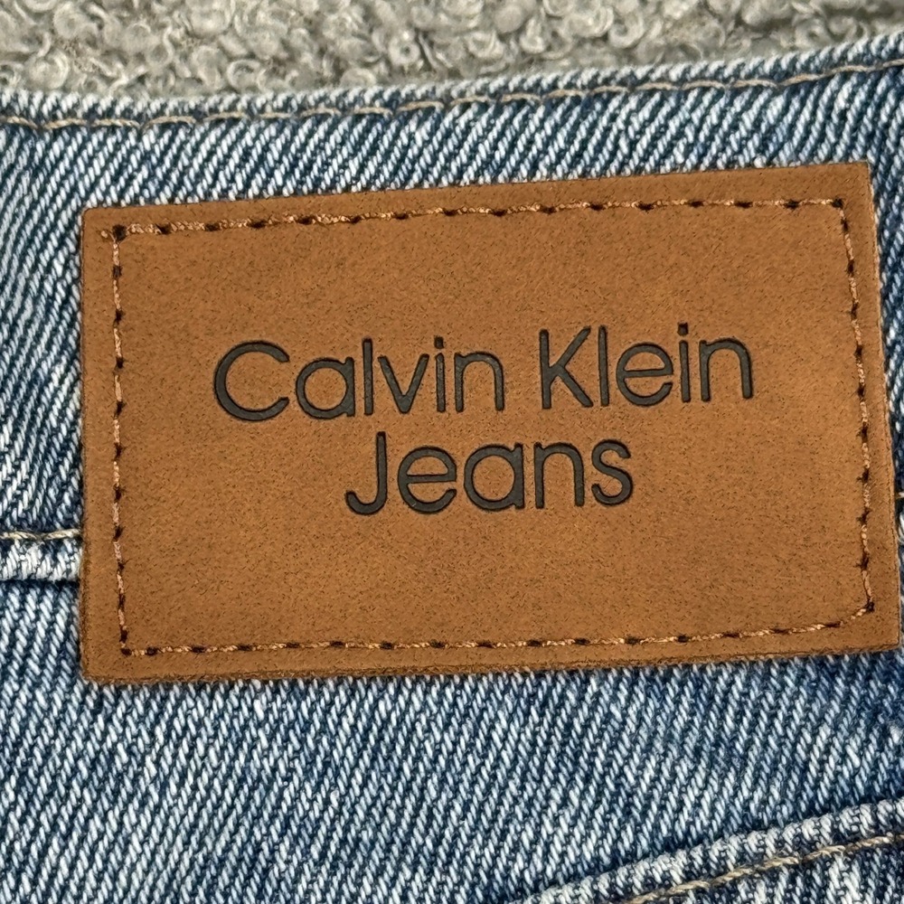 Y2K Calvin Klein Wide Leg Jeans Women's 25 Blue Medium Wash High Rise Baggy Fit - Picture 4 of 11